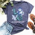 Lunch Lady Love Snowman Xmas Winter Season Christmas Bella Canvas T-shirt Heather Navy