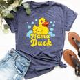 Mama Duck Mommy Duck Matching Family Rubber Duck Bella Canvas T-shirt Heather Navy