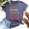 Mark The Man The Myth The Bad Influence Vintage Retro Bella Canvas T-shirt Heather Navy