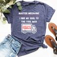 Master Mechanic I Owe My Soul Dad Mechanics Sarcastic Bella Canvas T-shirt Heather Navy