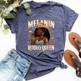 Melanin Rodeo Queen African-American Cowgirl Black Cowgirl Bella Canvas T-shirt Heather Navy
