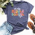 In My Middle School Era Back To School Outfits For Teacher Bella Canvas T-shirt Heather Navy