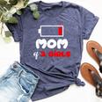 Mom Of 2 Girls 2 Daughters Mommy Of Two Girls Mother Bella Canvas T-shirt Heather Navy