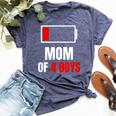 Mom Of 4 Boys Son For Bella Canvas T-shirt Heather Navy