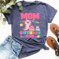 Mom Of The Birthday Axolotl Girl Mom And Dad Family Party Bella Canvas T-shirt Heather Navy