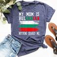 My Mom Is Bulgarian Nothing Scares Me Vintage Bulgarian Flag Bella Canvas T-shirt Heather Navy