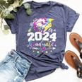 Mom Senior 2024 Proud Mom Of A Class Of 2024 Graduate Mothe Bella Canvas T-shirt Heather Navy