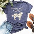 Moscow Water Dad Floral Dog Lover Bella Canvas T-shirt Heather Navy