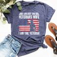 I Am Not The Veterans Wife I Am The Female Veteran Bella Canvas T-shirt Heather Navy