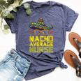 Nursing Appreciation Humor Meme Nacho Average Nurse Bella Canvas T-shirt Heather Navy