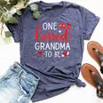 One Loved Grandma To Be Valentines Pregnancy Announcement Bella Canvas T-shirt Heather Navy