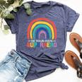 Be Your Own Superhero Colorful Rainbow Decor Motivational Bella Canvas T-shirt Heather Navy