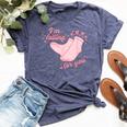 Pct Valentine's Day Cna Fall Risk Falling For You Healthcare Bella Canvas T-shirt Heather Navy