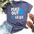 Peace Out 12Th Grade Graduation Last Day School Student Bday Bella Canvas T-shirt Heather Navy