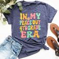 In My Peace Out 4Th Grade Era Groovy Last Day Of 4Th Grade Bella Canvas T-shirt Heather Navy