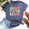 Peace Sign Out Fifth Grade Last Day School 5Th Graduation Bella Canvas T-shirt Heather Navy
