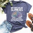 Some People Are Like Slinkies Sarcastic Graphic Bella Canvas T-shirt Heather Navy