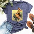 Pin-Up Girls Willys Mb Ww2 Poster Vintage Bella Canvas T-shirt Heather Navy