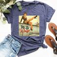 Pinup Girl Wings Vintage Poster Ww2 Bella Canvas T-shirt Heather Navy