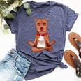 Pitbull Yoga Animal Lover Zen Dog Puppy Yogi Namaste Bella Canvas T-shirt Heather Navy