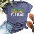 Pot Head Plant Gardener Bella Canvas T-shirt Heather Navy