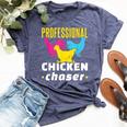Professional Chicken Chaser Chickens Farming Farm Bella Canvas T-shirt Heather Navy