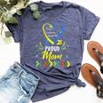 Proud Down Syndrome Mom Awareness Son Daughter Bella Canvas T-shirt Heather Navy
