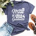 Proud Mom Of A 2024 Graduate Graduation Family Mama Women Bella Canvas T-shirt Heather Navy