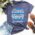 Proud Mom Of 5Th Grade Graduate 2024 Elementary Graduation Bella Canvas T-shirt Heather Navy