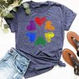 Rainbow Circle Of Hearts Love Gay Pride Lgbt Bella Canvas T-shirt Heather Navy