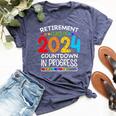 Retirement Class Of 2024 Teacher Countdown Loading Teacher Bella Canvas T-shirt Heather Navy