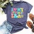 In My Retirement Era Groovy Teacher Retired 2024 Bella Canvas T-shirt Heather Navy