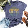 Retro Forest Trees Outdoors Nature Vintage Graphic Bella Canvas T-shirt Heather Navy