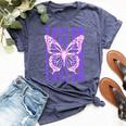 Retro Taylor First Name Personalized Groovy Birthday Girl Bella Canvas T-shirt Heather Navy