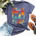 Retro Vintage Just A Girl Who Loves Chickens & Goats Farmer Bella Canvas T-shirt Heather Navy