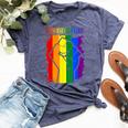 San Diego Lgbt Pride Month Lgbtq Rainbow Flag Bella Canvas T-shirt Heather Navy