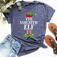 Sarcastic Elf Family Matching Christmas Group Elf Pajama Bella Canvas T-shirt Heather Navy