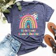 Scouts For Girls Cookie Dealer Rainbow And Unicorn Bella Canvas T-shirt Heather Navy