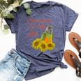 Senegal Parrot Sunshine Sunflower Bella Canvas T-shirt Heather Navy