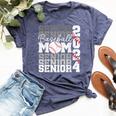 Senior Mom 2024 Baseball Class Of 2024 Graduation 2024 Bella Canvas T-shirt Heather Navy