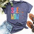 She Is Mom Christian Mother's Day Jesus Mama Religious Women Bella Canvas T-shirt Heather Navy