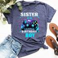 Sister Of The Birthday Boy Matching Video Game Birthday Bella Canvas T-shirt Heather Navy