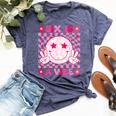 Six Is A Vibe Groovy 6Th Birthday 6Yr Old 6 Year Old Girls Bella Canvas T-shirt Heather Navy
