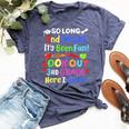 So Long 2Nd Grade Happy Last Day Of School Class Of 2024 Bella Canvas T-shirt Heather Navy
