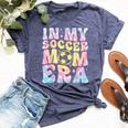 In My Soccer Mom Era Tie Dye Groovy Bella Canvas T-shirt Heather Navy