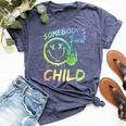 Somebody's Feral Child Toddler Girl And Boy Quotes Bella Canvas T-shirt Heather Navy