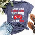 Sorry Girls I Only Love Video Games & My Mom Valentines Day Bella Canvas T-shirt Heather Navy