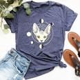 Sphynx Cat Moon Phase Gothic Bella Canvas T-shirt Heather Navy