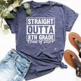 Straight Outta 8Th Grade Class Of 2024 Graduation Graduate Bella Canvas T-shirt Heather Navy