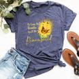 Sunflower Butterfly Angel Memorial Bella Canvas T-shirt Heather Navy